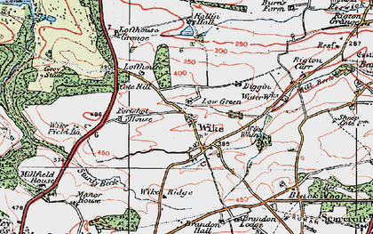 Old map of Wike in 1925