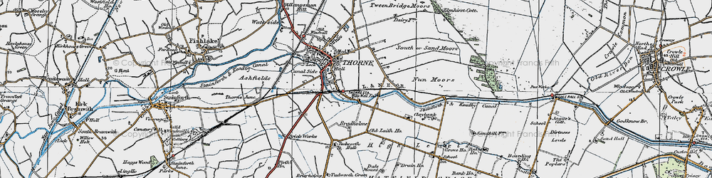 Old map of Bradholme in 1923