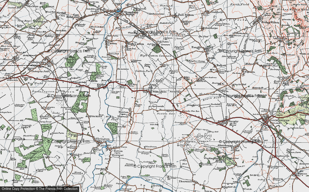 Old Map of Wilberfoss, 1924 in 1924