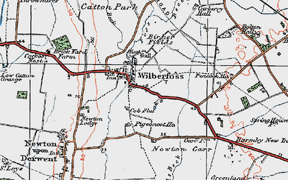Old map of Wilberfoss in 1924