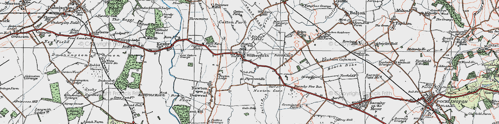 Old map of Wilberfoss in 1924