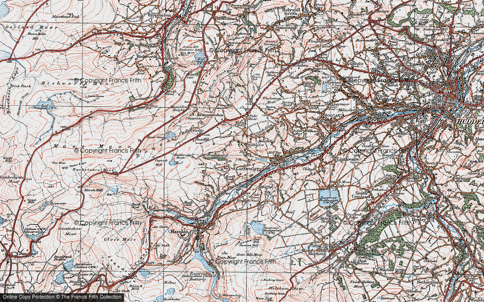 Old Map of Wilberlee, 1925 in 1925