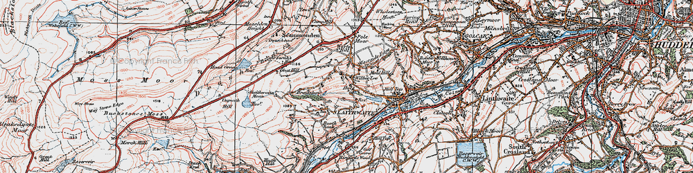 Old map of Wilberlee in 1925