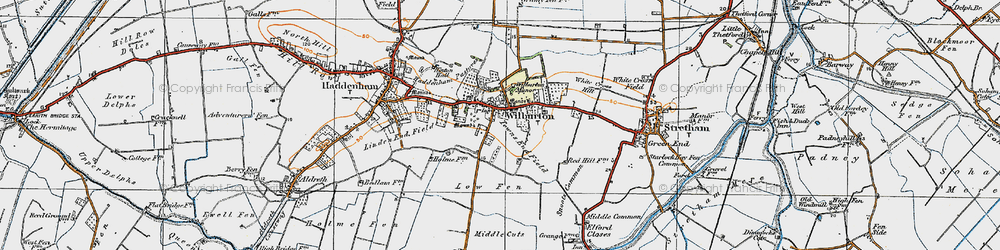 Old map of Wilburton in 1920