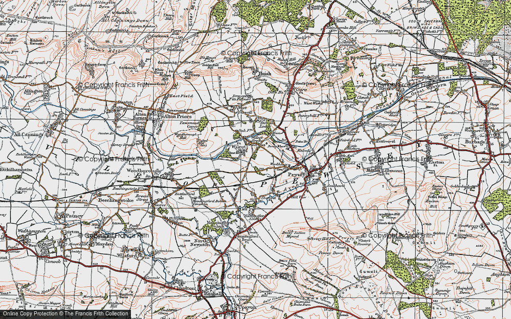 Old Map of Wilcot, 1919 in 1919