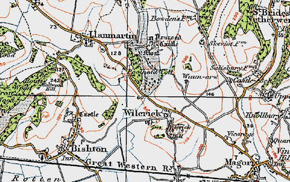 Old map of Wilcrick in 1919