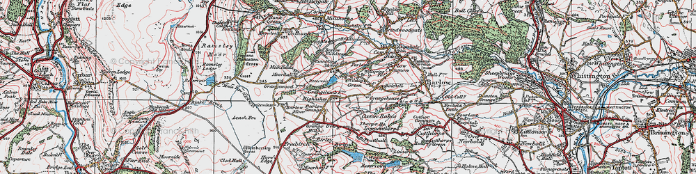 Old map of Grange Lumb Fm in 1923