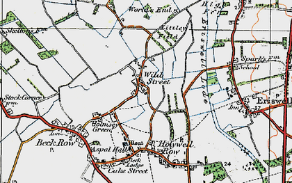 Old map of Wilde Street in 1920