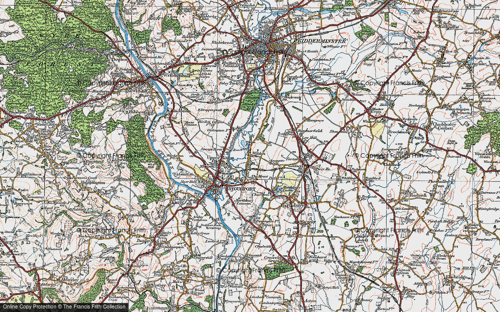 Old Map of Wilden, 1920 in 1920
