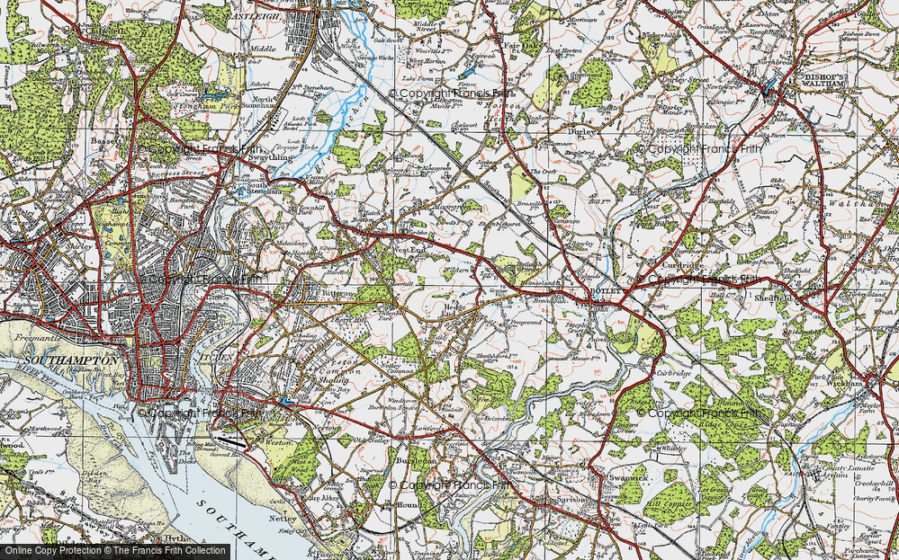 Old Map of Wildern, 1919 in 1919
