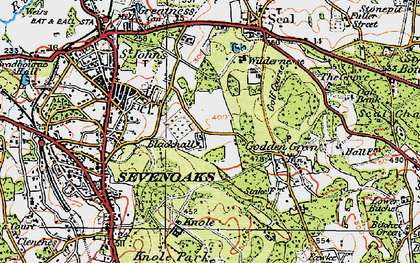 Old map of Blackhall in 1920