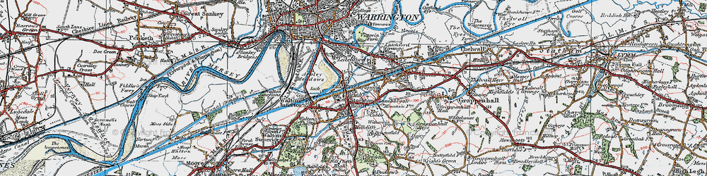 Old map of Wilderspool in 1923