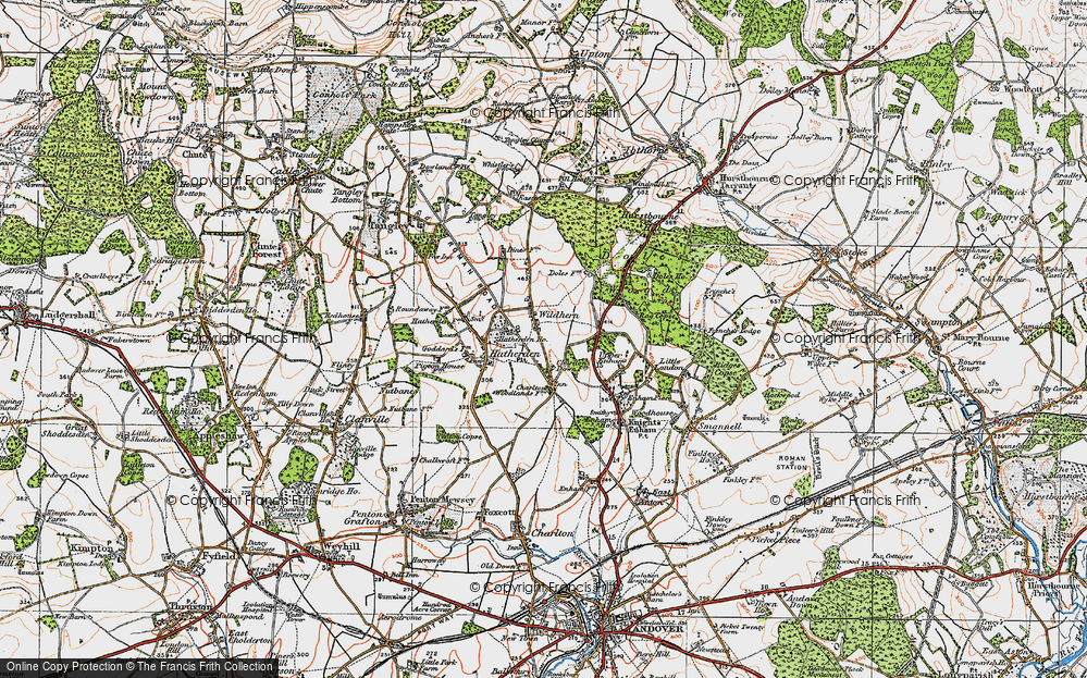 Old Map of Wildhern, 1919 in 1919