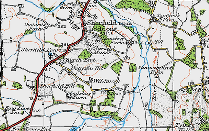 Old map of Wildmoor in 1919