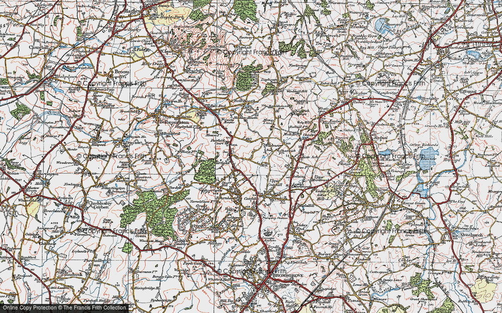 Old Map of Wildmoor, 1921 in 1921