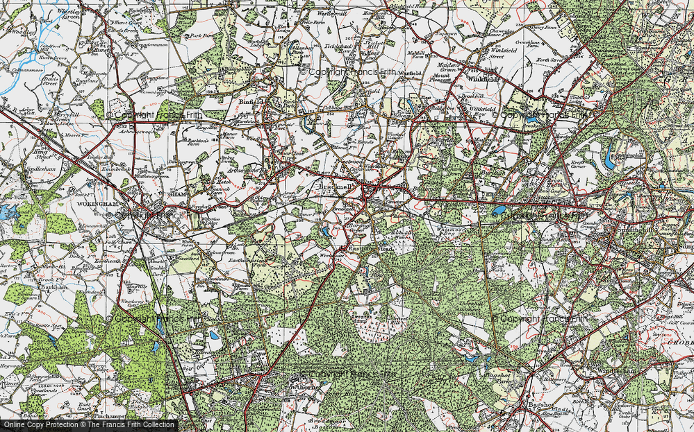 Old Map of Wildridings, 1919 in 1919