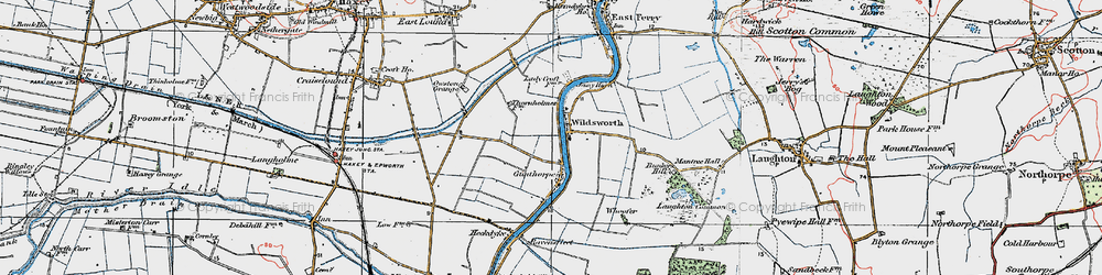 Old map of Wildsworth in 1923