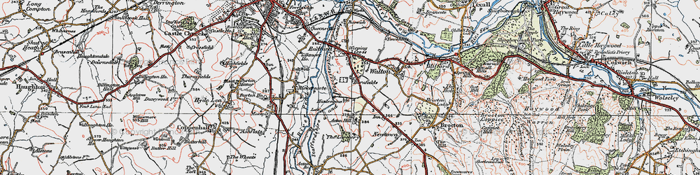 Old map of Larchery, The in 1921