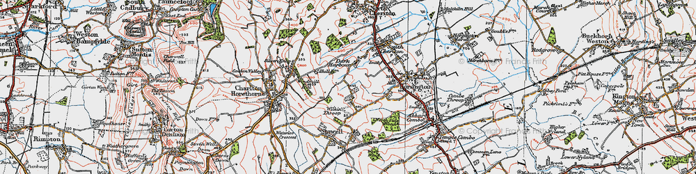 Old map of Wilkin Throop in 1919