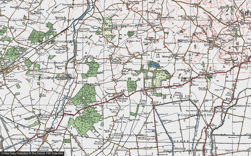 Old Map of Wilksby, 1923 in 1923