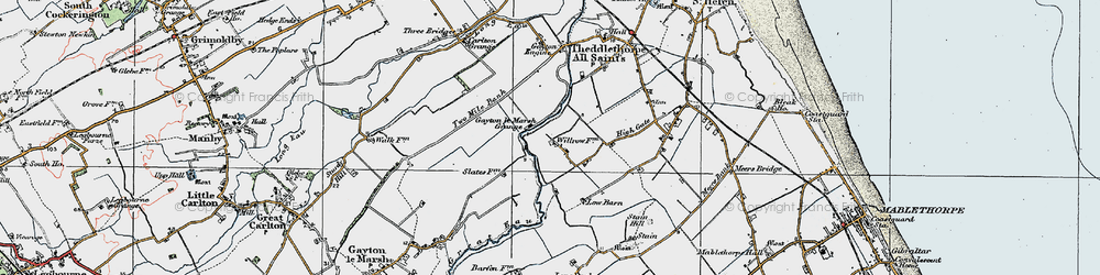 Old map of Will Row in 1923