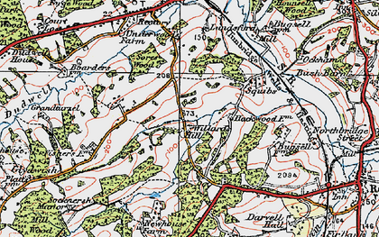 Old map of Borders in 1921