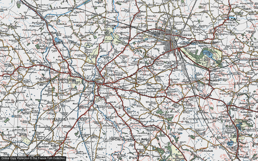Old Map of Willaston, 1921 in 1921