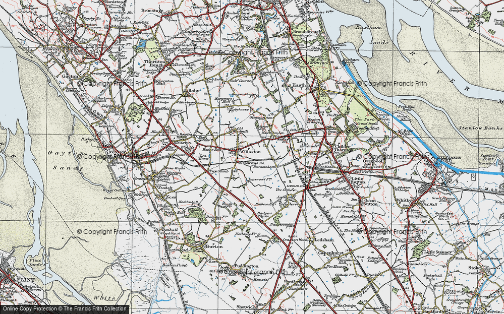 Old Map of Historic Map covering Badgers Rake Ho in 1924