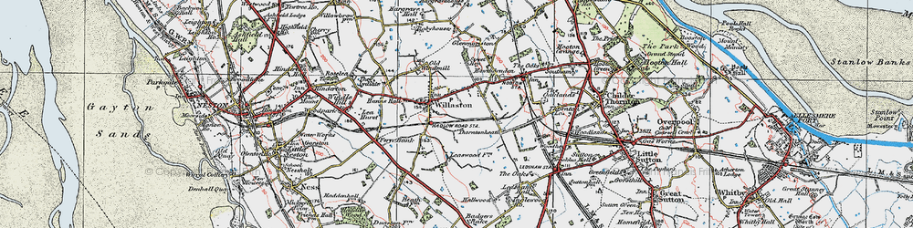 Old map of Willaston in 1924