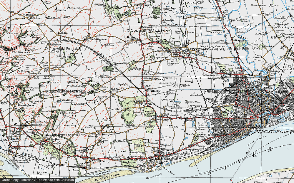 Old Map of Willerby, 1924 in 1924