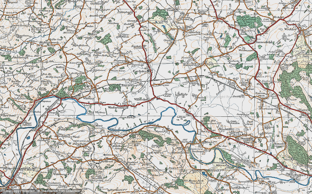Old Map of Willersley, 1920 in 1920