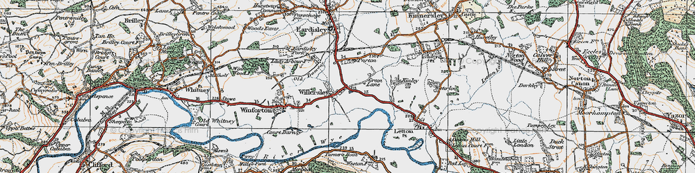 Old map of Willersley in 1920