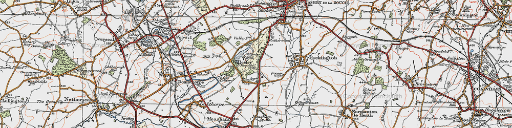 Old map of Willesley in 1921