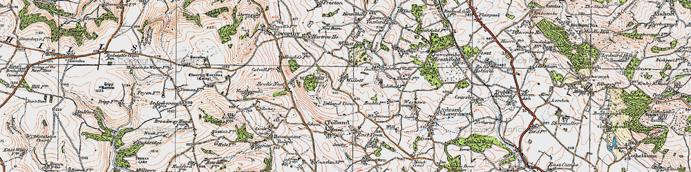Old map of Willett Hill in 1919