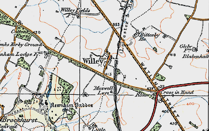 Old map of Bittesby Village in 1920