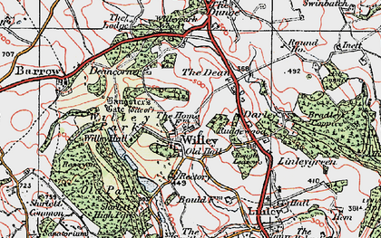 Old map of Willypark Wood in 1921