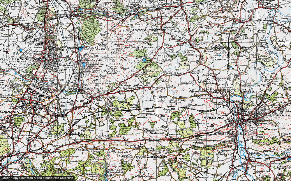 Old Map of Willey Green, 1920 in 1920