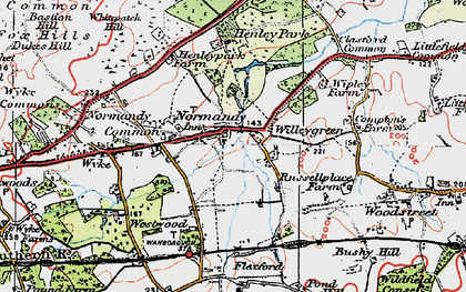 Old map of Willey Green in 1920