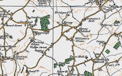 Old map of Whinnyfield Wood in 1921
