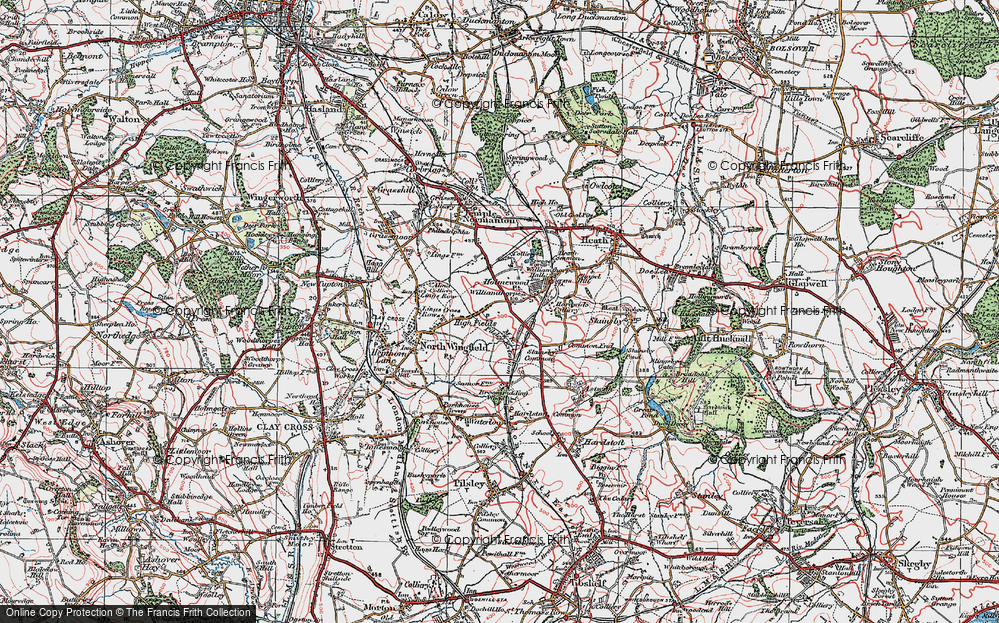 Old Map of Williamthorpe, 1923 in 1923