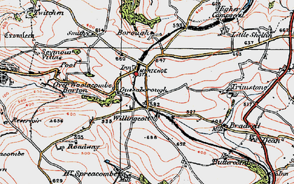 Old map of Willingcott in 1919