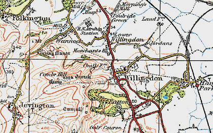 Old map of Willingdon in 1920