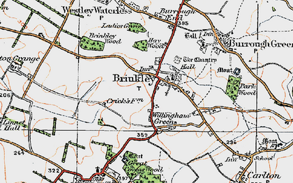 Old map of Willingham Green in 1920