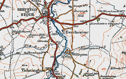 Old map of Willington in 1919