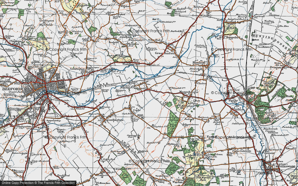 Old Map of Willington, 1919 in 1919