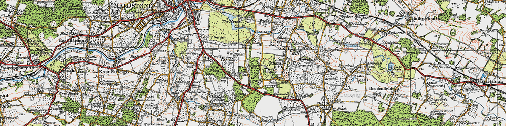 Old map of Willington in 1921