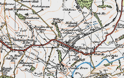 Old map of Willington in 1925