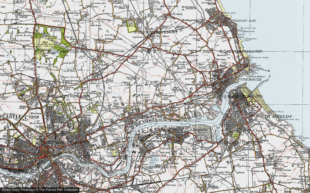 Old Map of Willington, 1925 in 1925