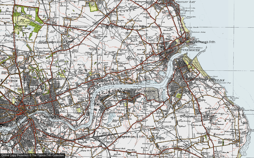 Old Map of Willington Quay, 1925 in 1925