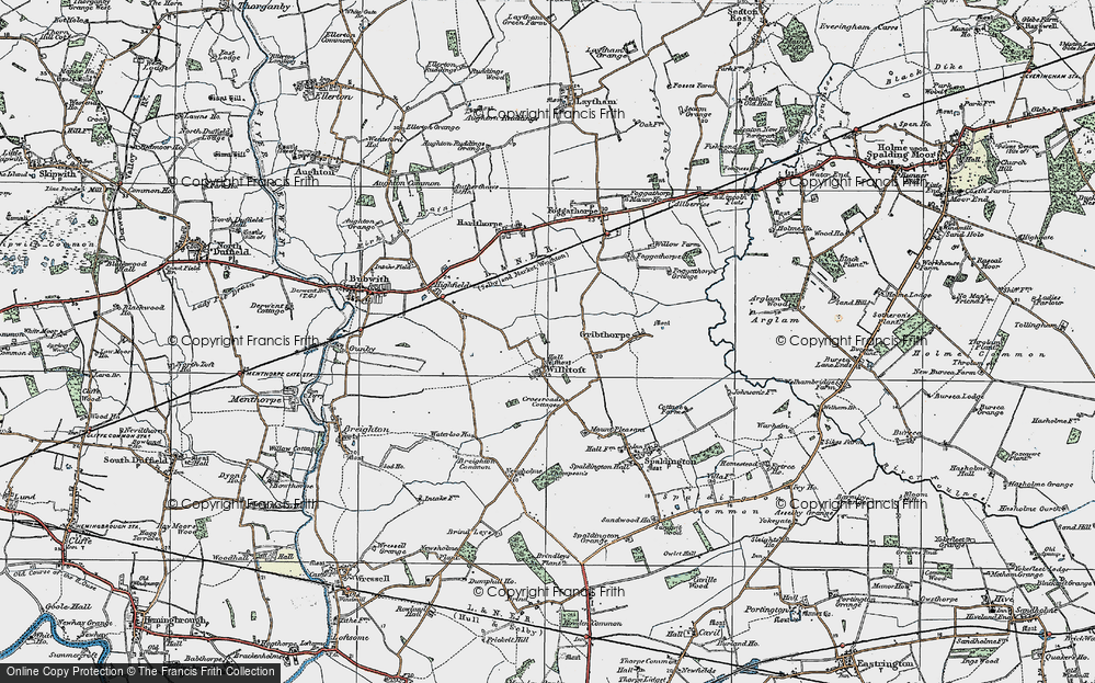 Old Map of Willitoft, 1924 in 1924